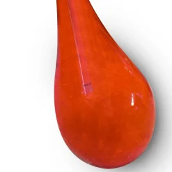 Vaso a forma di goccia arancione Bolle