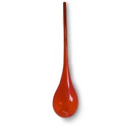 Vaso a forma di goccia arancione Bolle
