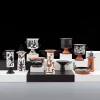 Vaso Ahau in terracotta e nero opaco di Jean-Christophe Clair