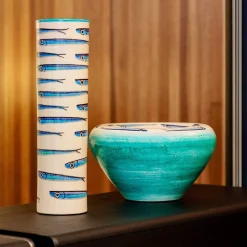 Vaso Alici Alto in Ceramica Blu
