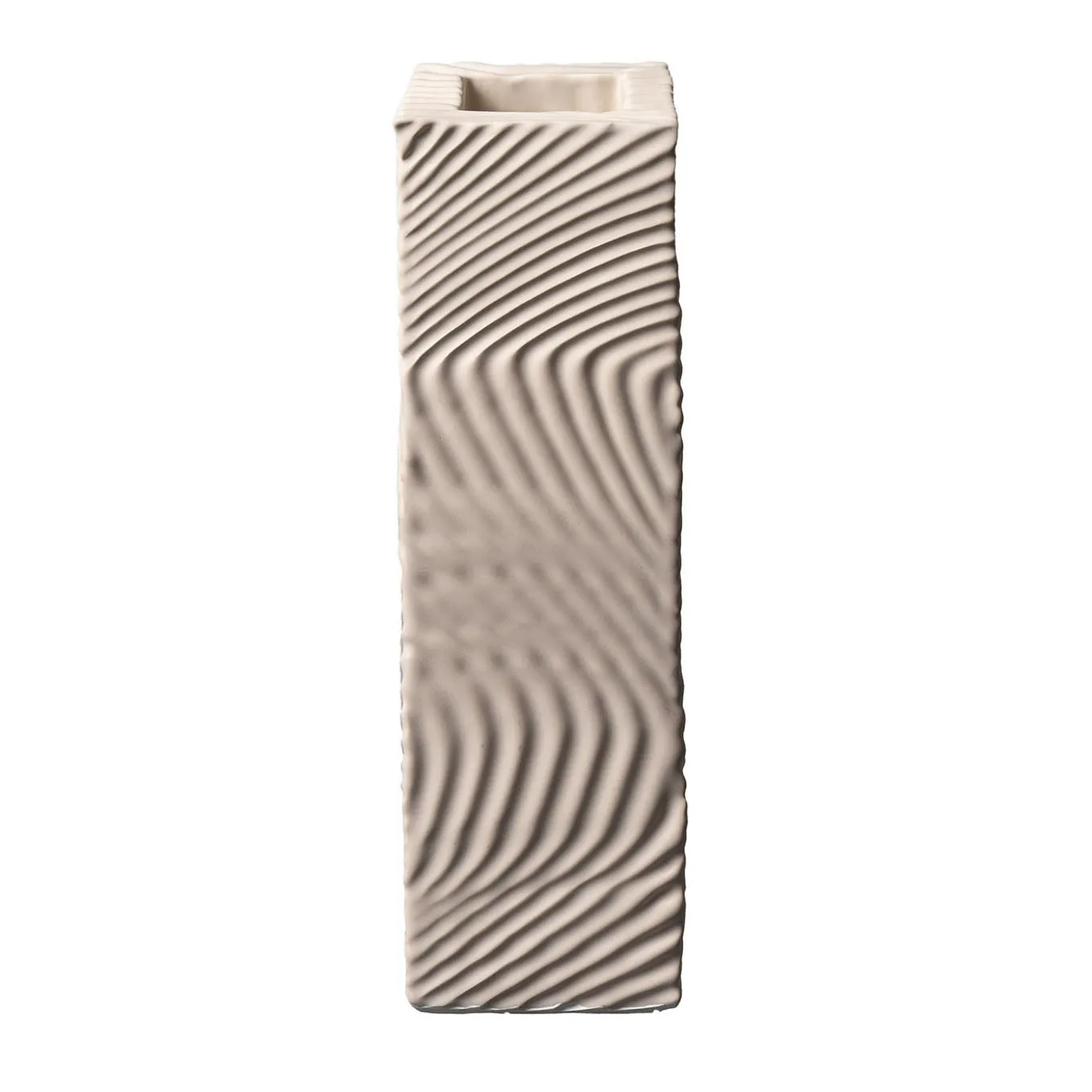 Vaso alto angolare in crema di Max Lamb