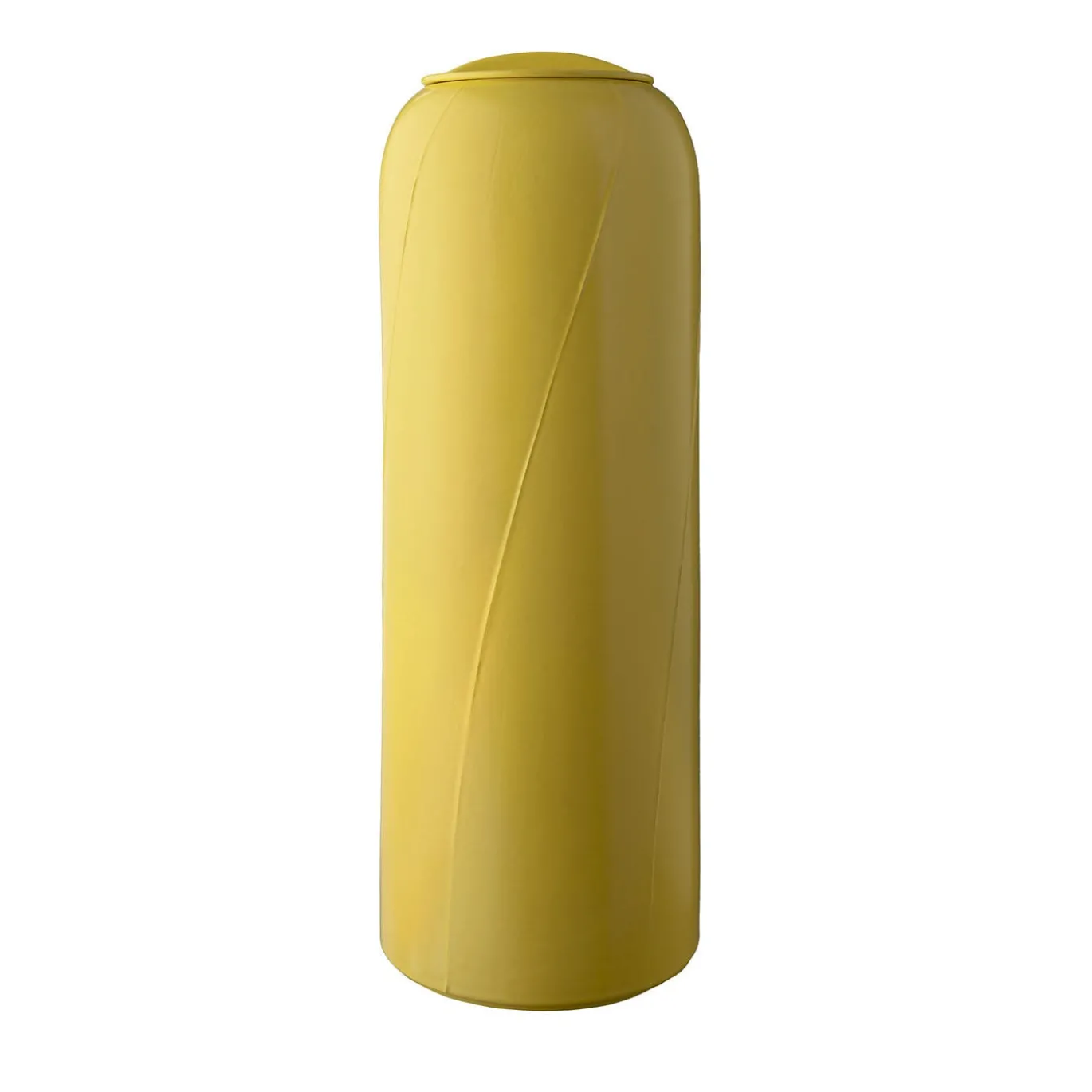 Vaso alto giallo A con coperchio di Benjamin Hubert