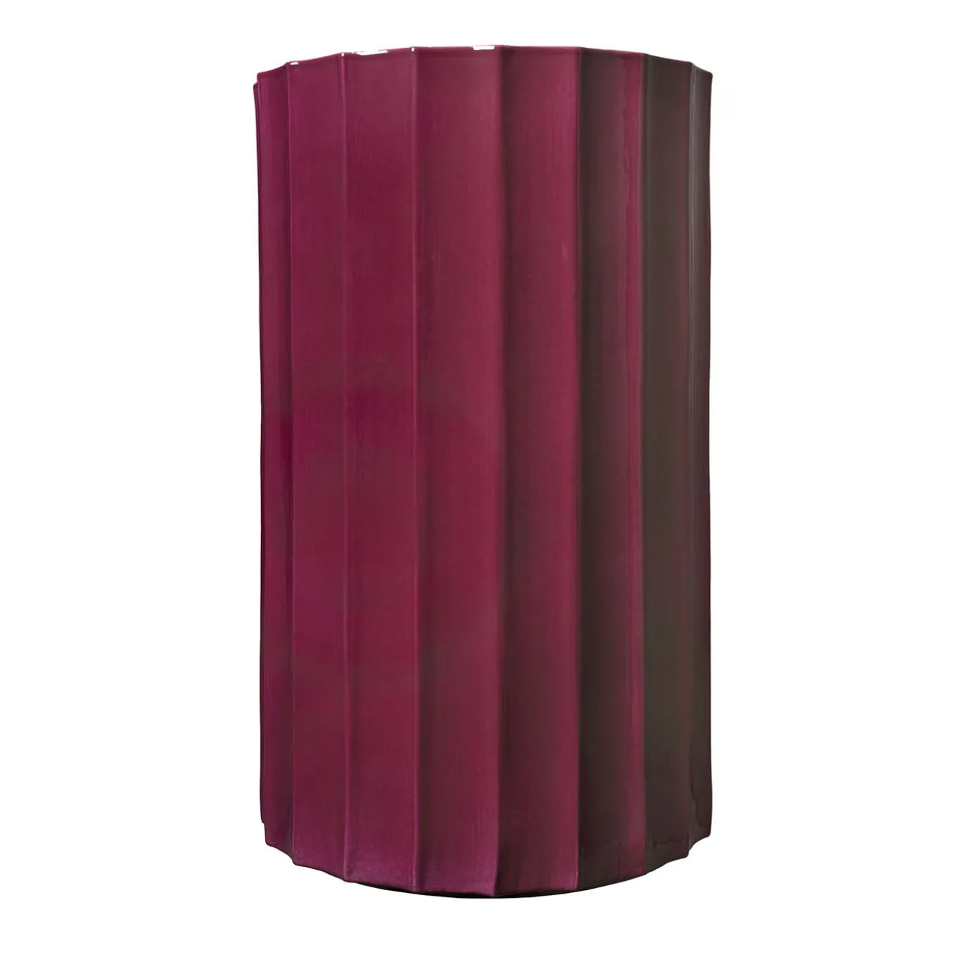 Vaso alto in ceramica viola Column di Objects Of Common Interest