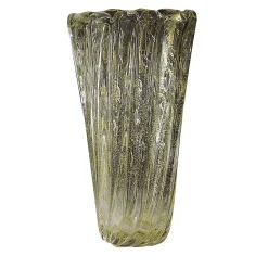 Vaso alto in cristallo e oro Aureum
