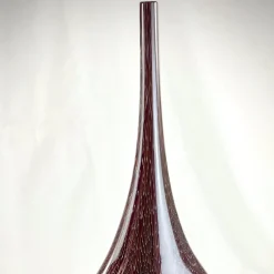 Vaso alto in filigrana rossa e bianca Murrine