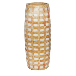 Vaso alto in marmo giallo reale e marmo arabescato Lace Yellow