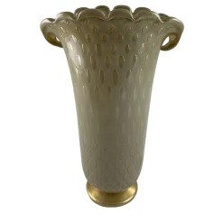 Vaso alto in vetro beige zoomorfo Conchiglia