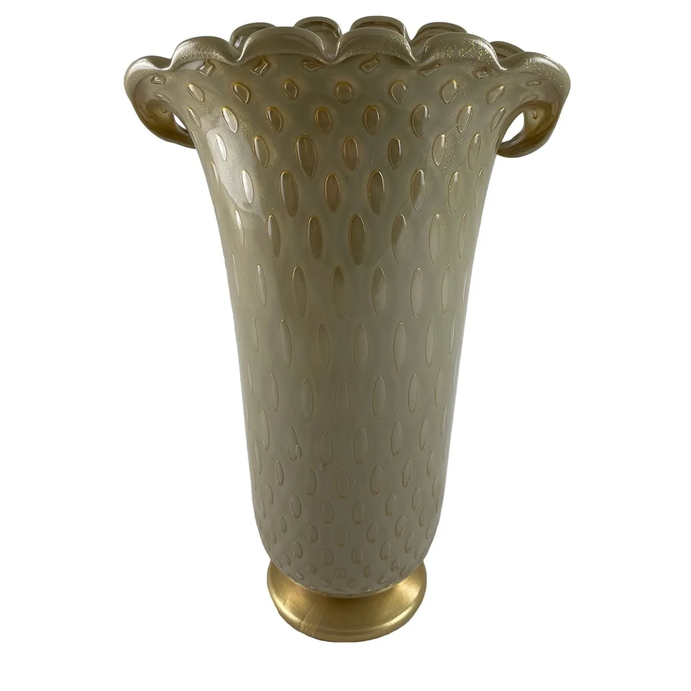 Vaso alto in vetro beige zoomorfo Conchiglia