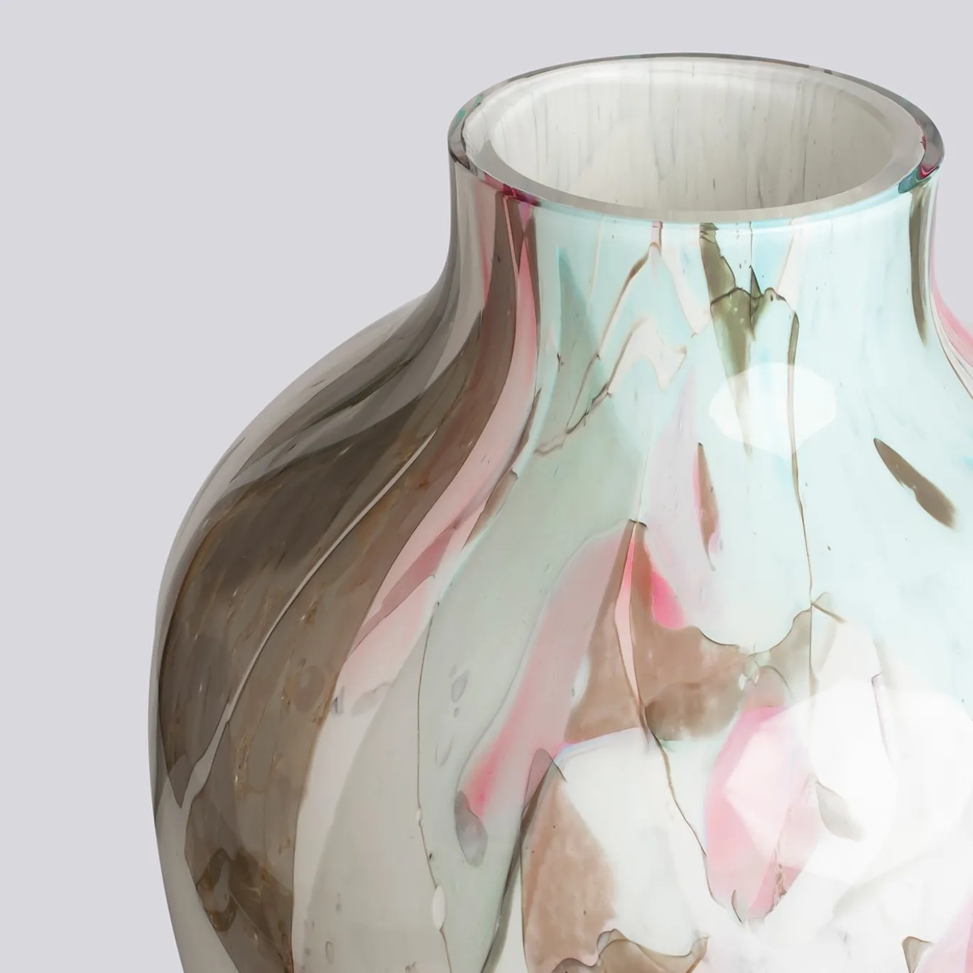 Vaso Alto in Vetro di Murano Inverno Olla