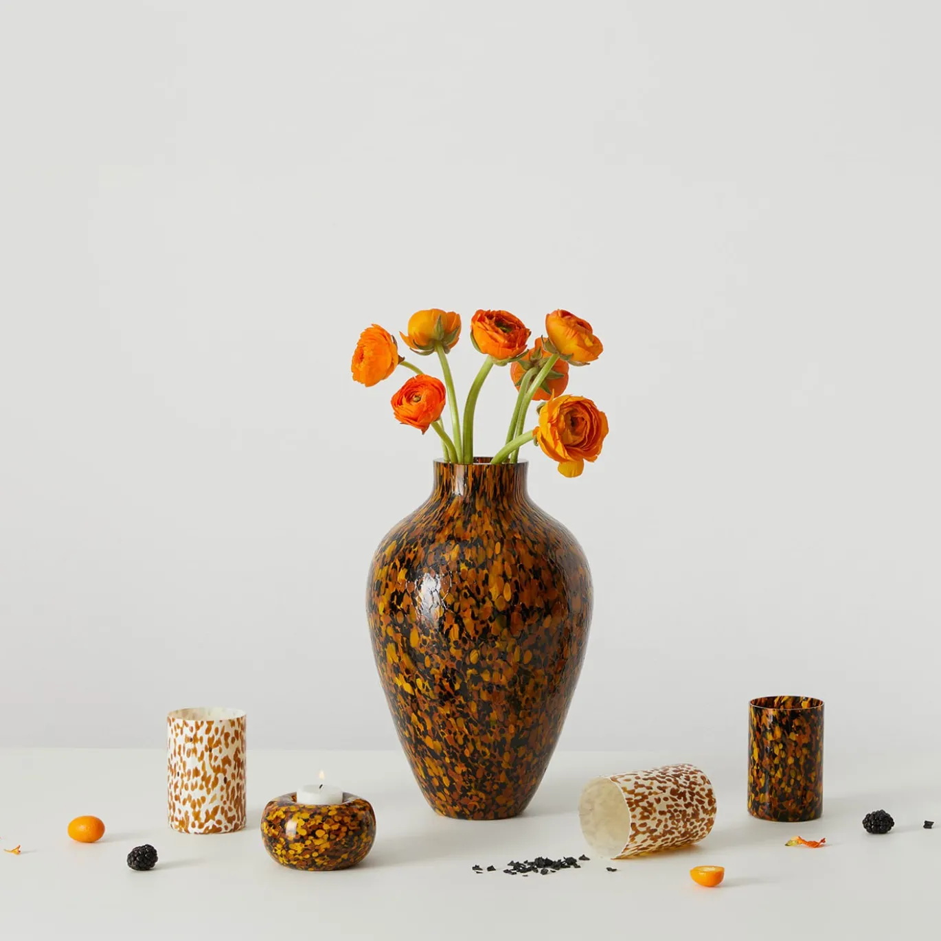 Vaso Alto in Vetro di Murano Leopardo Olla