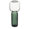 Vaso alto in vetro verde Lollo