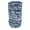 Vaso alto Onda Izmir blu e bianco opaco