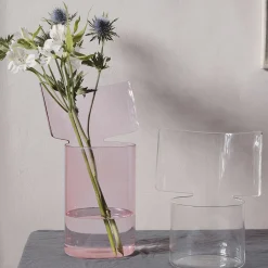 Vaso alto rosa Riflessi