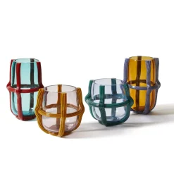Vaso alto Sestiere rosso e turchese di Patricia Urquiola