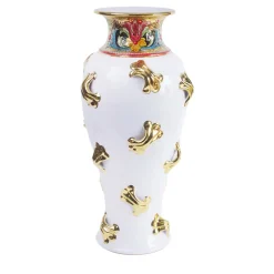 Vaso a mosaico bianco