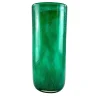 Vaso a murrine in filigrana verde e bianca