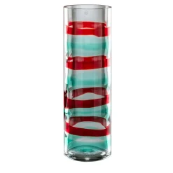 Vaso Anelli verde menta e rosso