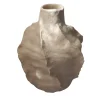 Vaso Anfora in ceramica color crema
