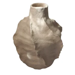 Vaso Anfora in ceramica color crema