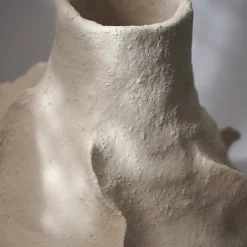 Vaso Anfora in ceramica color crema