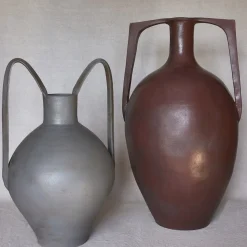 Vaso Anfora 3 in Ceramica Marrone