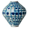 Vaso a pois blu cobalto
