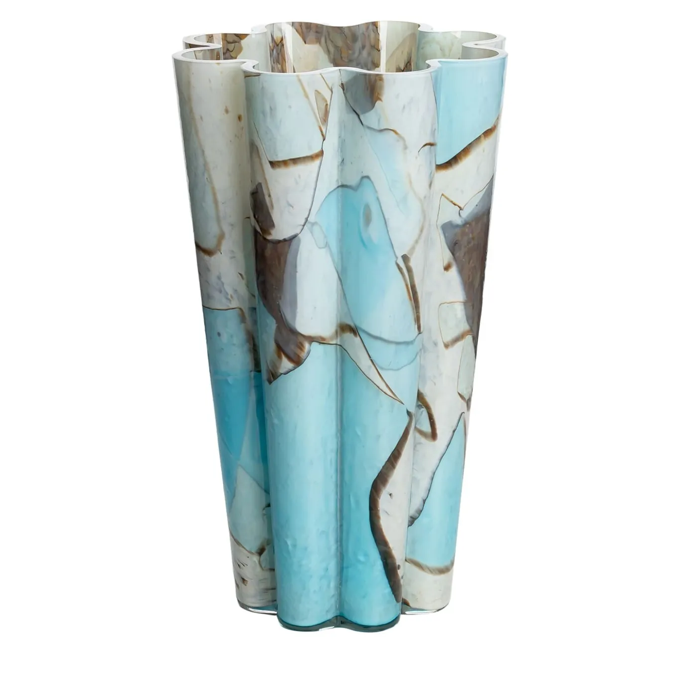 Vaso Aquamarine Bucket in Vetro di Murano