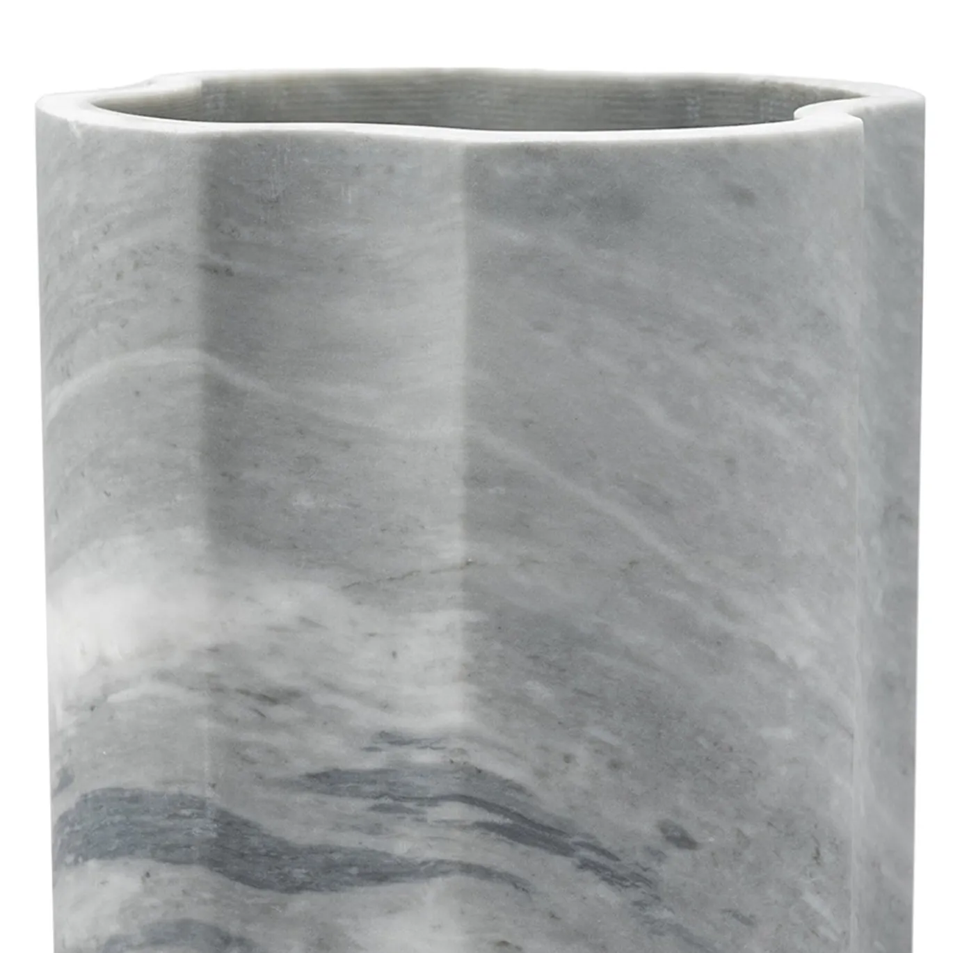 Vaso Arch M in marmo Bardiglio Nuvolato grigio