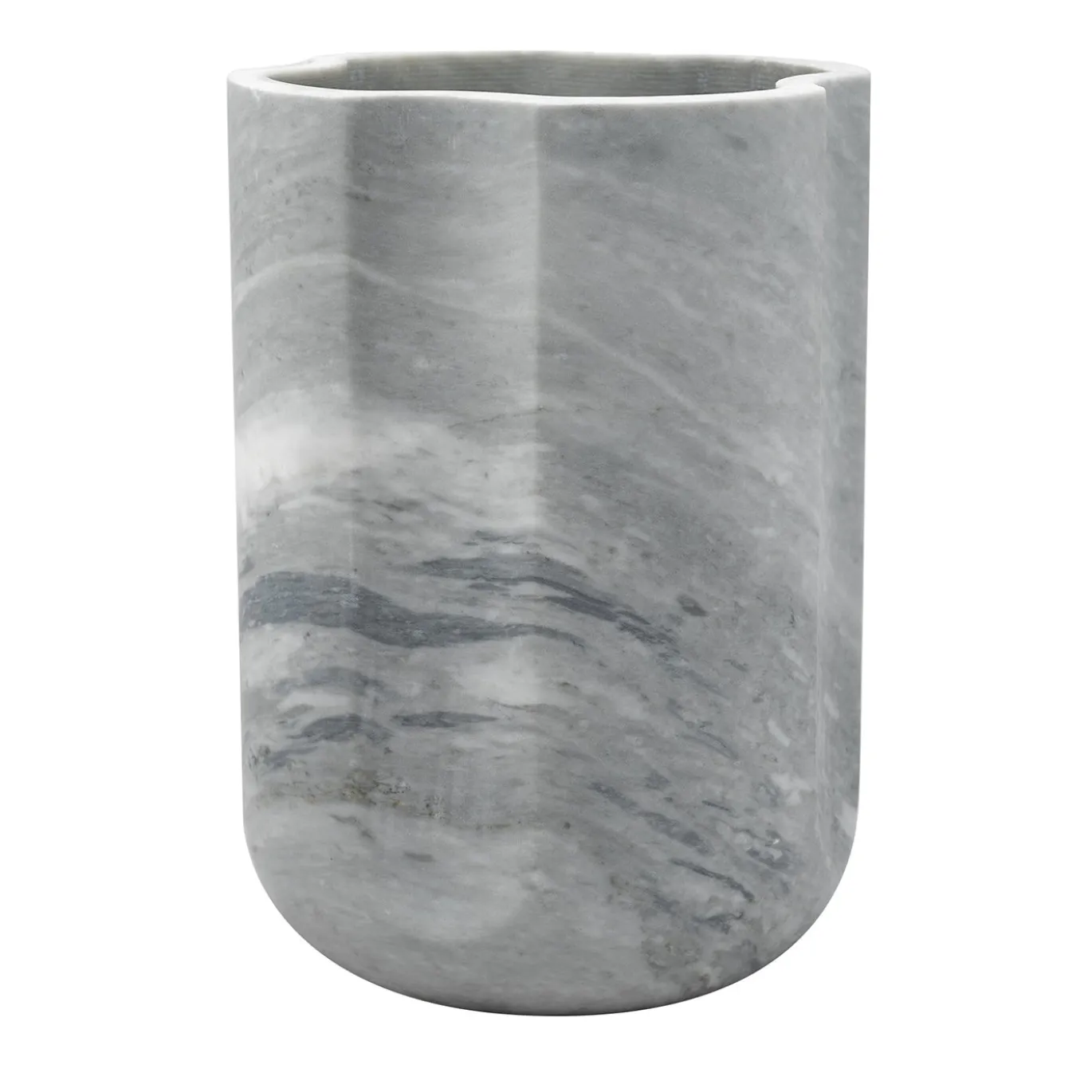 Vaso Arch M in marmo Bardiglio Nuvolato grigio
