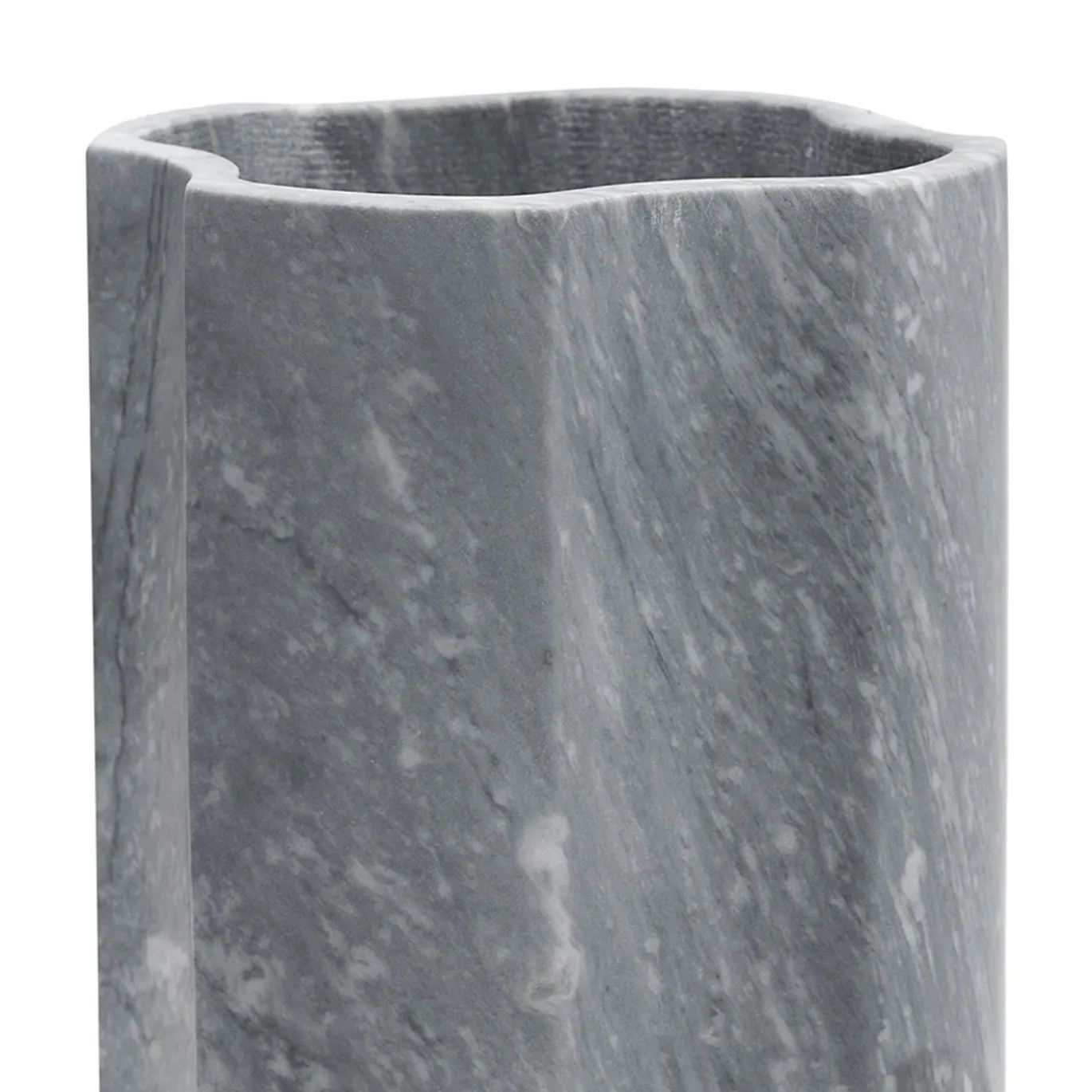 Vaso Arch S in marmo Bardiglio Nuvolato grigio