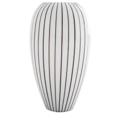 Vaso a righe bianco e nero