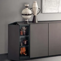 Vaso Aryballos bianco e nero di Ugo La Pietra