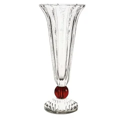Vaso a sfera rosso venato Ginostra