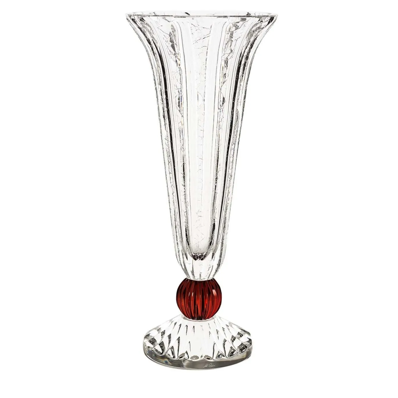 Vaso a sfera rosso venato Ginostra