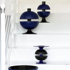 Vaso Atmosphère nero e blu