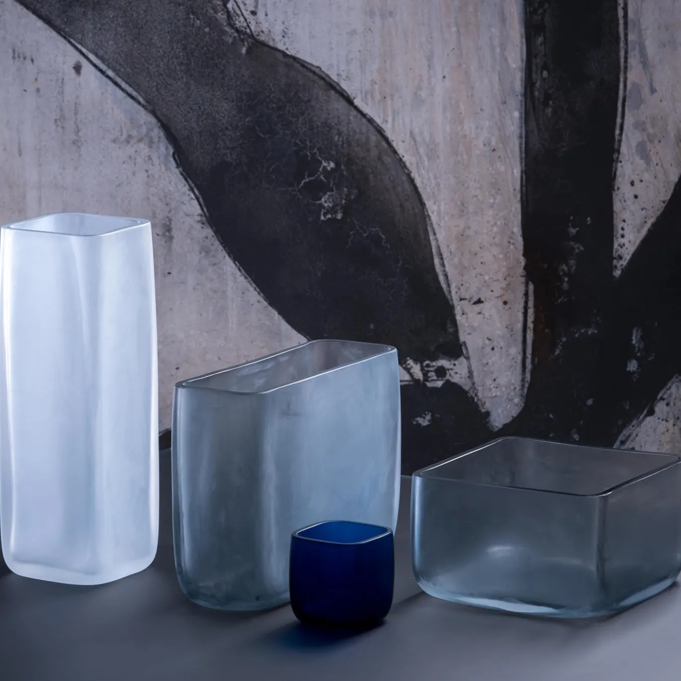 Vaso a valigetta in cristallo Cubes Ice di LPKW