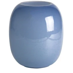Vaso azzurro alto e sporgente
