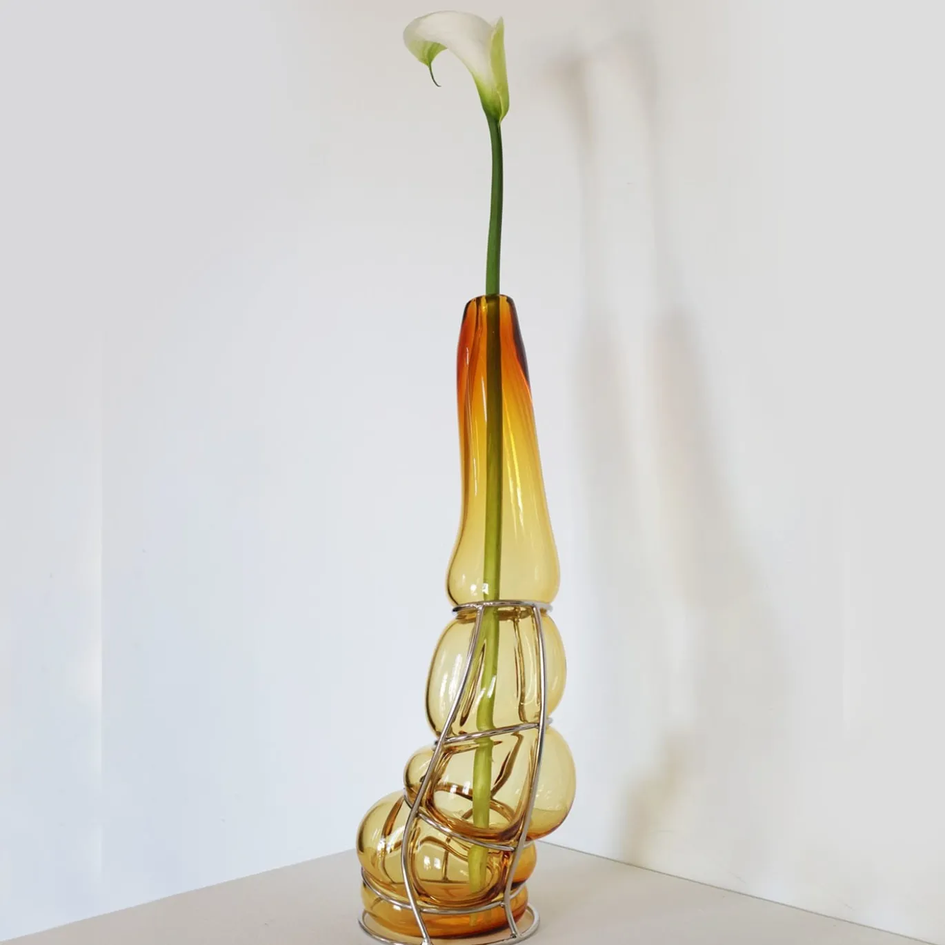 Vaso Babà Ambra in vetro di Murano