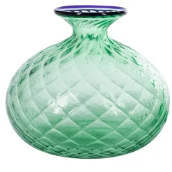 Vaso Balloton verde con bordo blu