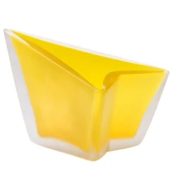 Vaso basso Freccia Yellow di Alessandro Mendini