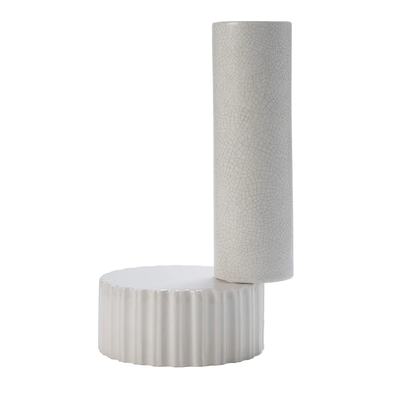 Vaso bianco a 2 elementi di Quincoces-Dragò