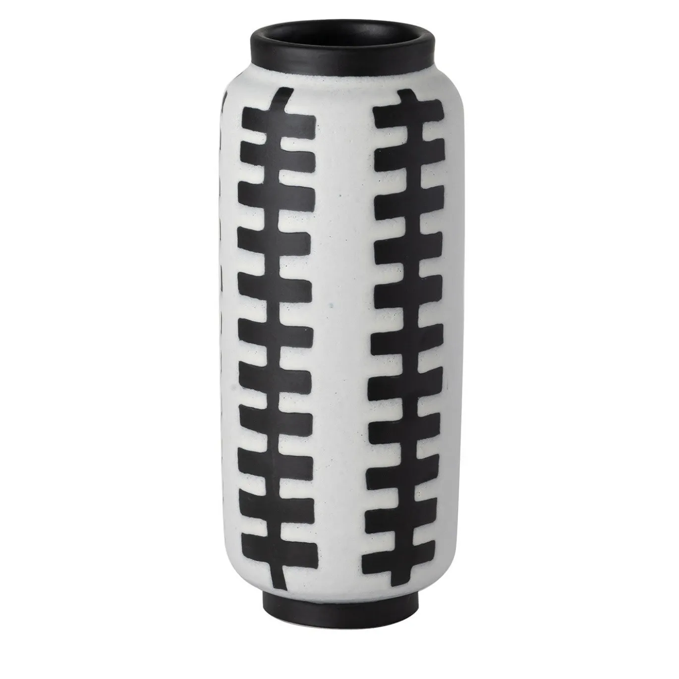 Vaso bianco opaco strutturato