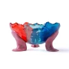 Vaso Big Collina grande in resina multicolore con piedini malva di Gaetano Pesce