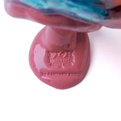 Vaso Big Collina grande in resina multicolore con piedini malva di Gaetano Pesce