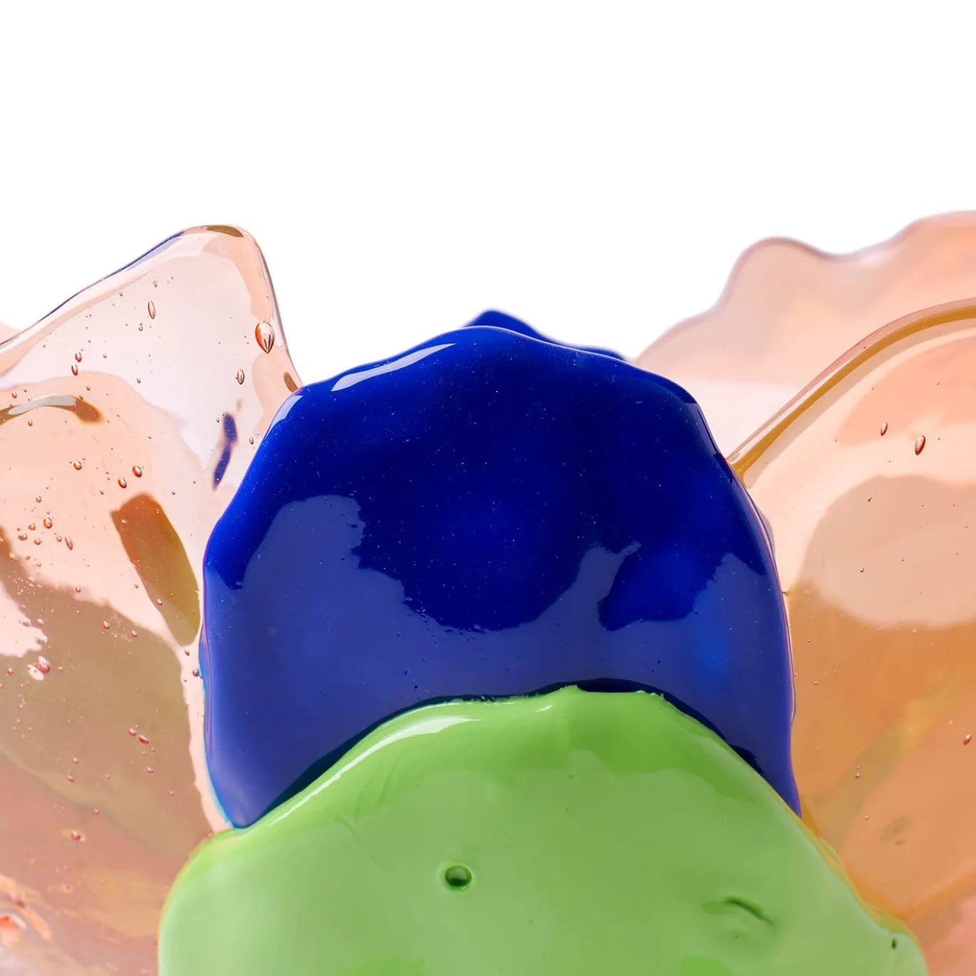 Vaso Big Collina grande in resina multicolore con piedini verde mela di Gaetano Pesce