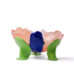 Vaso Big Collina grande in resina multicolore con piedini verde mela di Gaetano Pesce