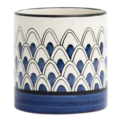 Vaso blu cilindrico Gemini