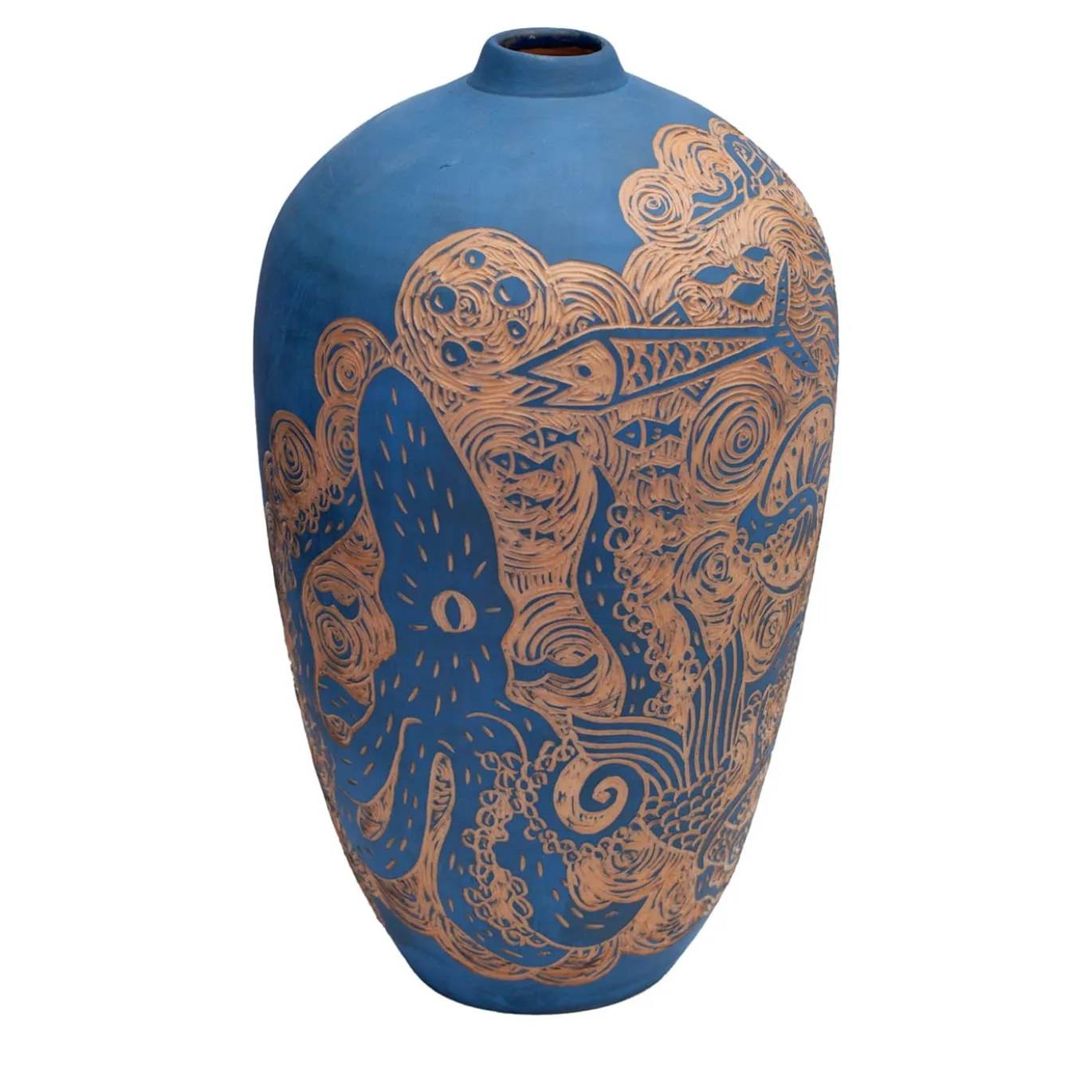 Vaso blu La Sirena Guerriera di Clara Holt e Chiara Zoppei