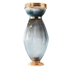 Vaso Boccadoro in cristallo perlato finitura oro rosa