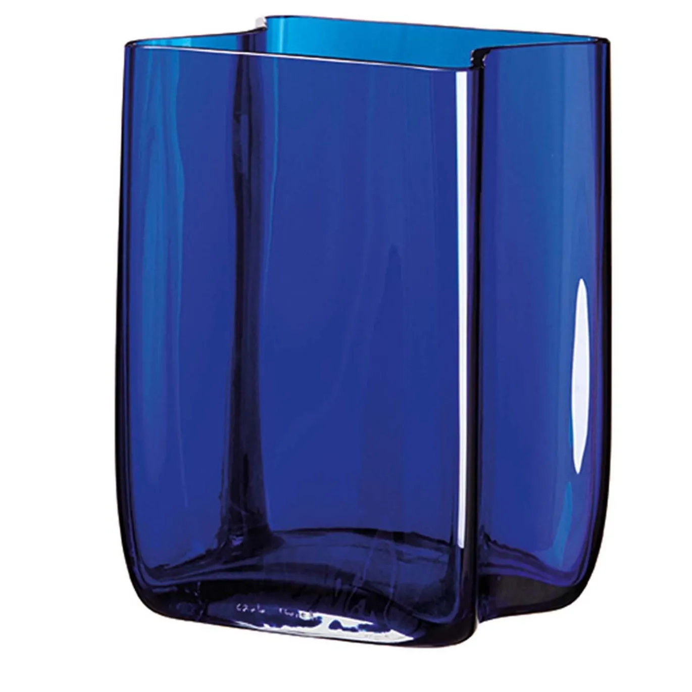 Vaso Bosco Small Flounced Blue di Carlo Moretti